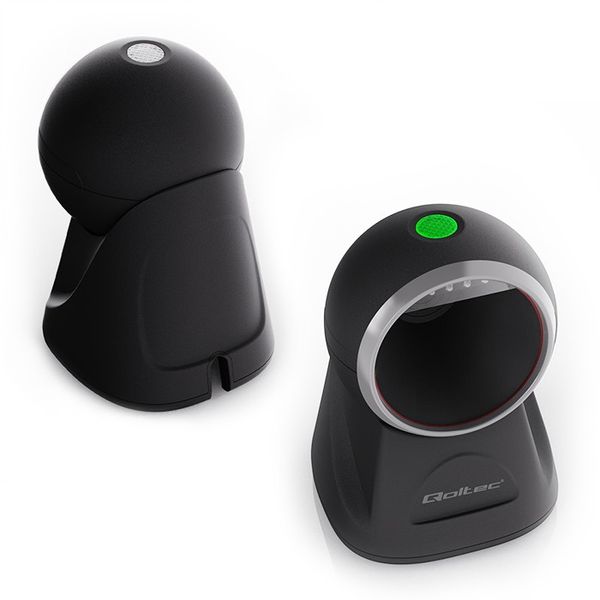 Qoltec Stacjonarny precyzyjny czytnik skaner kodów kreskowych i QR 1D 2D zdjęcie 4