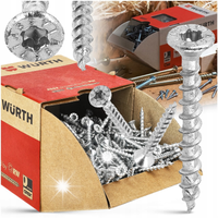 Wkręty Wkręt Meblowy Do Zawiasów Drewna Płyt 3,5x45 Wurth ASSY 4CS 500 szt