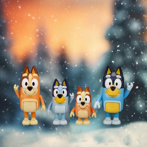 Zestaw Figurek z Bajki BLUEY & FAMILY RODZINA BINGO RADOSNA ZABAWA 4 SZT na Arena.pl