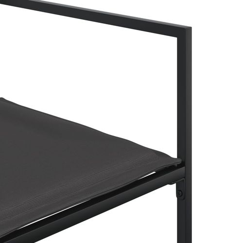 17-cz. zestaw mebli ogrodowych z poduszkami, czarny, textilene na Arena.pl