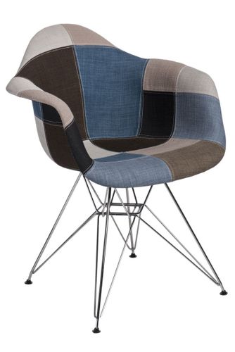 Krzesło P018 DAR patchwork nieb  - szary MICROUSBCABLE1 na Arena.pl