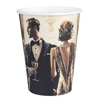 Kubeczki papierowe retro Gatsby Party, 10 szt.