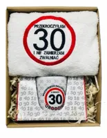 Prezent Na 18-60 Urodziny Zestaw Kosz Prezentowy Ręcznik Haft Kubek Znak