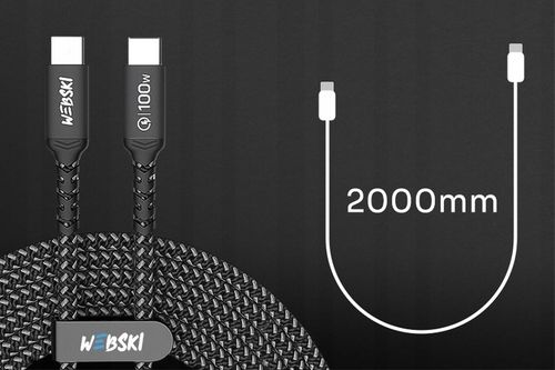MOCNY KABEL USB C-C 200cm 100W I UNIWERSALNA ŁADOWARKA SAMOCHODOWA 40W na Arena.pl