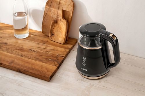 CZAJNIK ELEKTRYCZNY LUND 1100W 1L CZARNY Z REGULACJĄ TEMPERATURY 40-100°C na Arena.pl