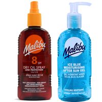 Malibu Olejek Brązujący SPF8 200ml + Żel Po Opalaniu 200ml