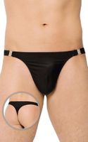 stringi satynowe z rozpięciami softline collection 4432 czarne xl