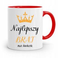 Kubek Czerwony Prezent Dla Brata Najlepszy Brat Z Nadrukiem Ze Zdjęciem