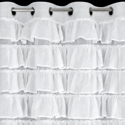 Firana na przelotkach 140X250 gotowa AURA biała na Arena.pl