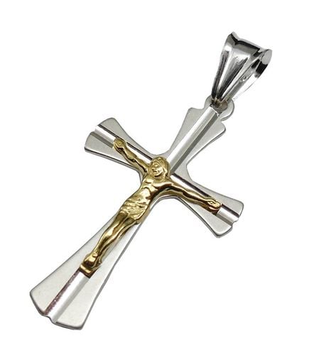 Srebrny Łańcuszek Romby Rombo 6,5mm 60cm + Krzyżyk na Arena.pl