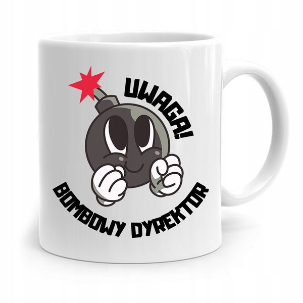 Dla Dyrektora Kubek Uwaga Bombowy Dyrektor Prezent Z Nadrukiem Ze Zdjęciem zdjęcie 1