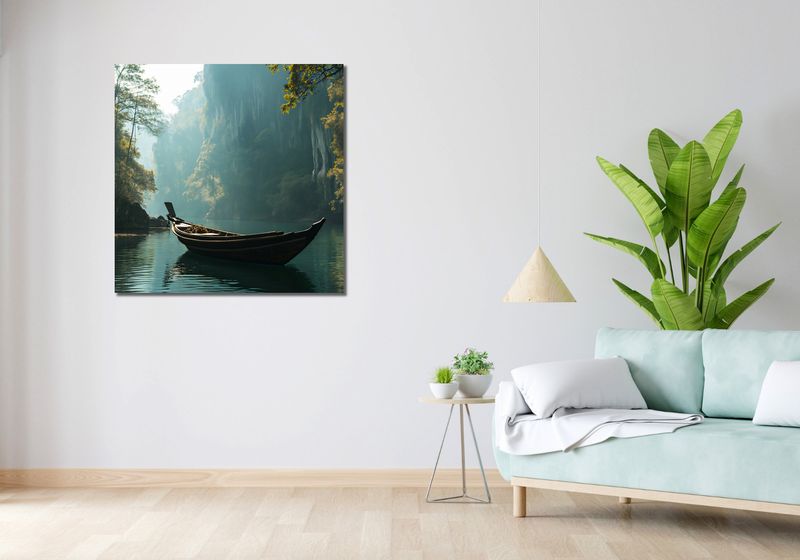 Obraz 90x90cm Samotność na Tafli zdjęcie 2