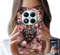 ETUI DO XIAOMI NOTE 14 PRO 5G - KOBIECE WZORY KŁÓDKA SERCE CASE + SZKŁO