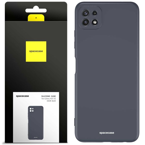 Spacecase Silicone Case Galaxy A22 5G black zdjęcie 1