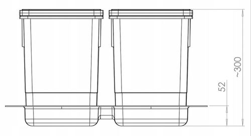 Kosz na śmieci pod zlew Amix RUBIO segregator do szuflady szafki 60cm na Arena.pl