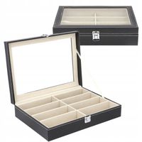 SZKATUŁKA NA OKULARY PUDEŁKO ETUI ORGANIZER EKSPOZYTOR PREZENT 8 SZT