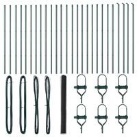 Ogrodzenie z słupkami Szary 1.5 x 50 m Stal pokryta PCV