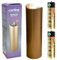 Świeca led CORTINA 17cm różowy płomień