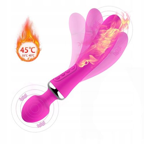 LUKSUSOWY WIBRATOR DAMSKI 2w1 PODGRZEWANY DO 45stC - USB DAWCA ORGAZMÓW na Arena.pl
