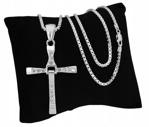 Naszyjnik Srebrny Krzyż Toretto Vin Diesel Szybcy i Wściekli srebro pr 925 na Arena.pl