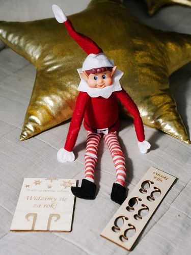 ZESTAW PAKA GADŻETÓW DREWNIANYCH DLA ELFA TABLICZKI ELFOMTER ZADANIA DRZWI na Arena.pl