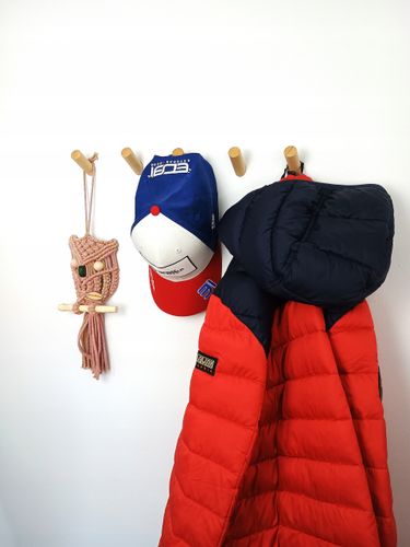 Wieszak Drewniany Kołek Ścienny Na Ubrania Owalny Uchwyt Do Wieszania Buk na Arena.pl