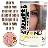 BULTI Daily Meal Kitten mokra karma dla kociąt Indyk 36x400g Pełnoporcjowa