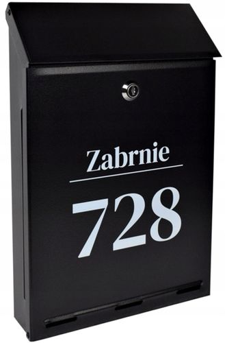 Skrzynka na listy Pocztowa A4 z Napisem, ANTRACYT, CZARNY -kolory na Arena.pl