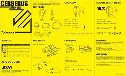 Lampka rowerowa tylna MOON CERBERUS 150lm na Arena.pl