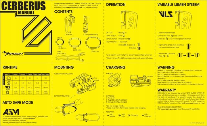 Lampka rowerowa tylna MOON CERBERUS 150lm zdjęcie 5