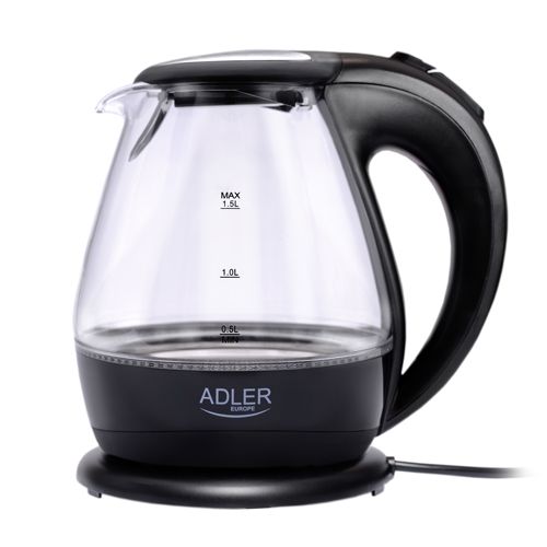 Czajnik szklany Adler AD1224 1,5L 2200W czarny na Arena.pl