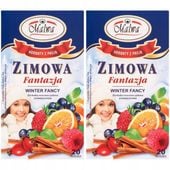 Malwa Herbatka owocowa-ziołowa zimowa fantazja 40 g (20 x 2 g) x 2 sztuk