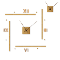 Zegar Ścienny Drewniany Do Salonu Domu Bardzo Duży 90 cm 3D Loft Vintage