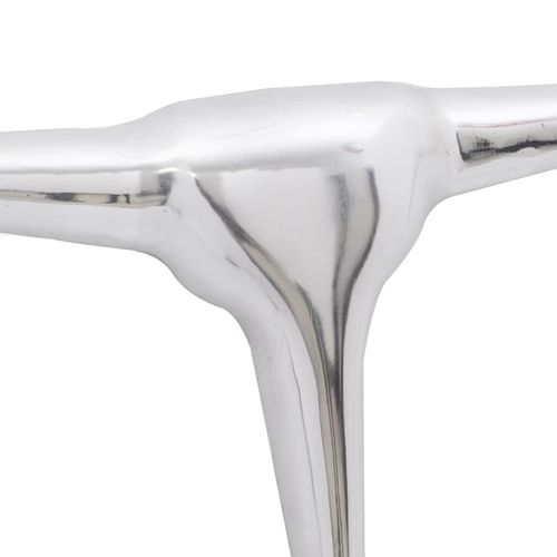 Ozdobna głowa byka, dekoracja z aluminium, srebrna, 72 cm na Arena.pl