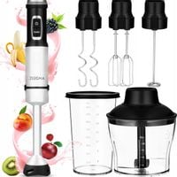 BLENDER RĘCZNY MIKSER WIELOFUNKCYJNY TYTANOWE OSTRZE 7w1 1500W LED MOCNY