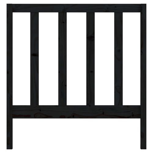 Wezgłowie łóżka, czarne, 81x4x100 cm, lite drewno sosnowe na Arena.pl