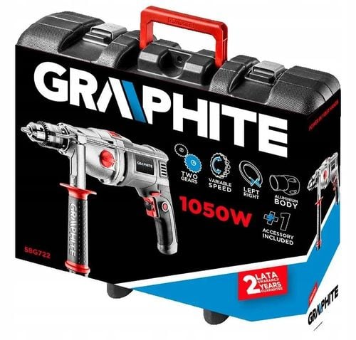 Wiertarka udarowa dwubieg walizka GRAPHITE 58G722 na Arena.pl