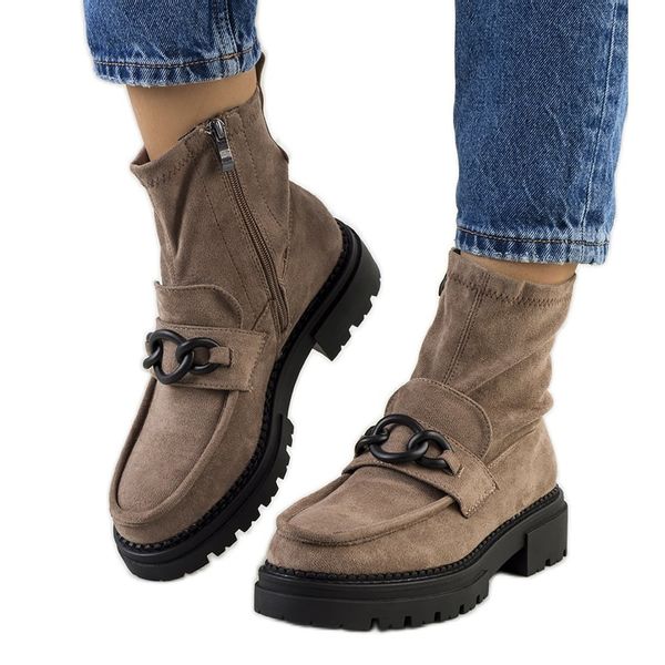 Brązowe botki r.39 zdjęcie 1