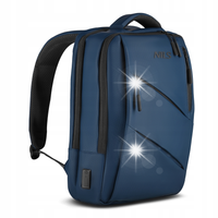 NILS NC4502 PLECAK NA LAPTOP Z USB NIEBIESKI 15 l turystyczny