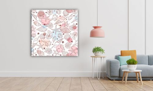 OBRAZ NA PŁÓTNIE 069 Muszelki 60x60cm na Arena.pl