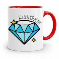 Kubek Czerwony Dla Kuriera Kurier Idealny Prezent Z Nadrukiem Ze Zdjęciem