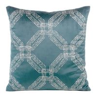 POSZEWKA WELUR VELVET SYMETRYCZNA 45X45 NIEBIESKA