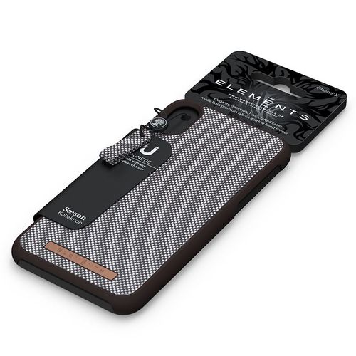 Materiałowe etui do iPhone SE 2020 / 8 / 7 (Dark Brown Pattern 1) na Arena.pl