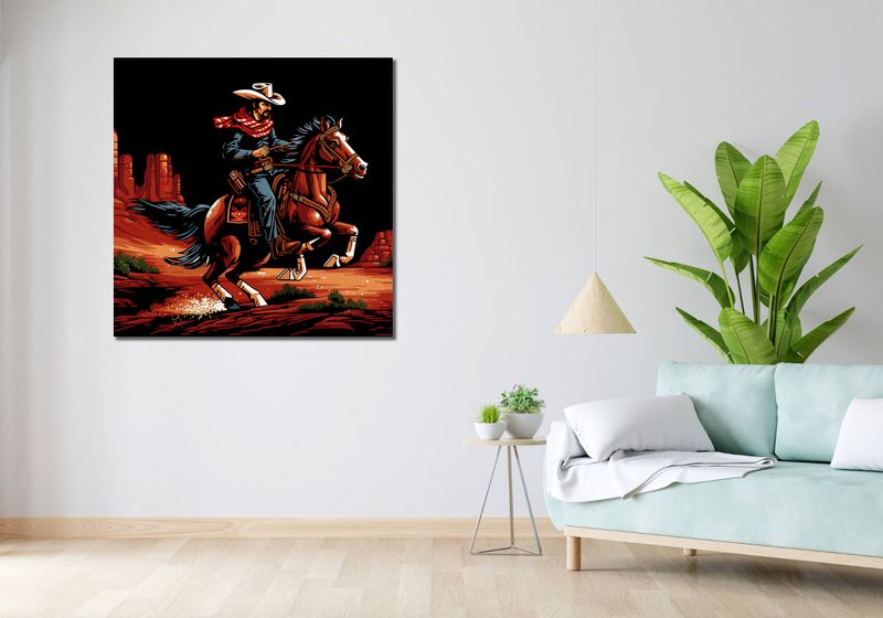 Obraz 100x100cm Galop przez Prerię zdjęcie 2