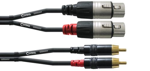 Kabel audio sygnałowy 2x RCA Cinch XLR 1,5m REAN Neutrik Cordial CFU 1.5 FC na Arena.pl