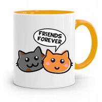Kubek Żółty Dla Przyjaciela Przyjaciele Na Zawsze Z Nadrukiem Ze Zdjęciem