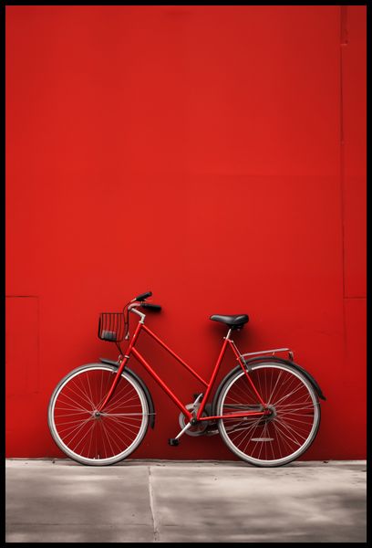 Plakat 68x101cm Czerwony Rower zdjęcie 2