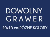 Grawerowana tabliczka Laminat 20x15 DOWOLNY GRAWER napis logo niebieska