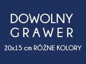 Grawerowana tabliczka Laminat 20x15 DOWOLNY GRAWER napis logo niebieska