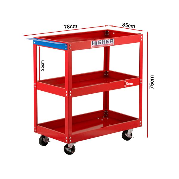 Wózek warsztatowy narzędziowy półki HIGHER kółka zdjęcie 7